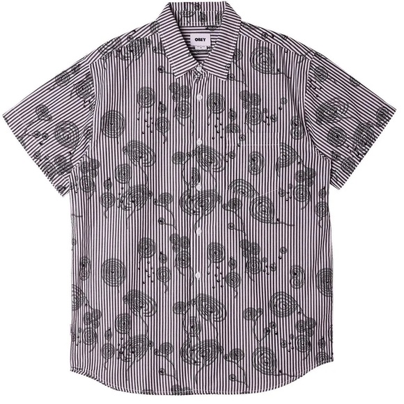 OBEY UNDERTONE WOVEN ORGANIC BUTTON-DOWN COLLARED SHIRT SIZE MEDIUM - Picture 4 of 9